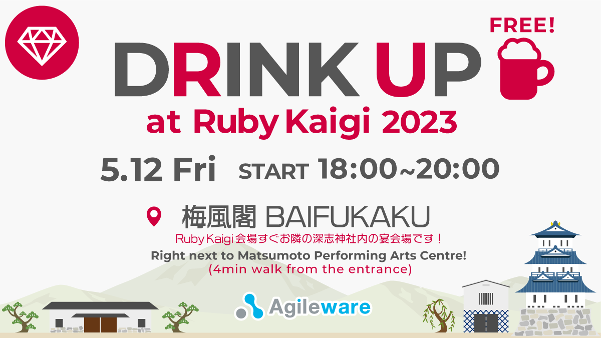 Agileware Drinkup at RubyKaigi 2023