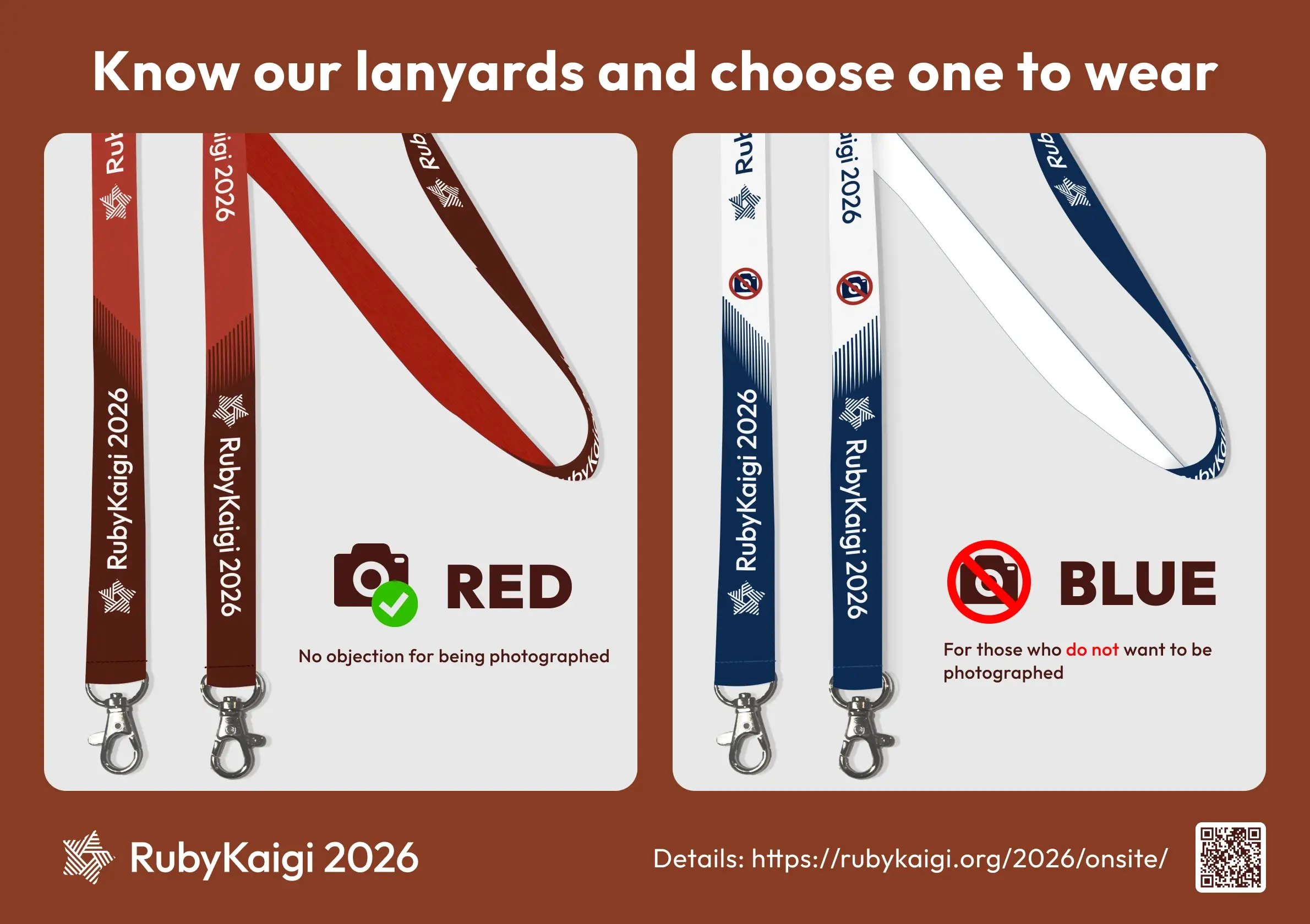 Know our lanyards and choose one to wear